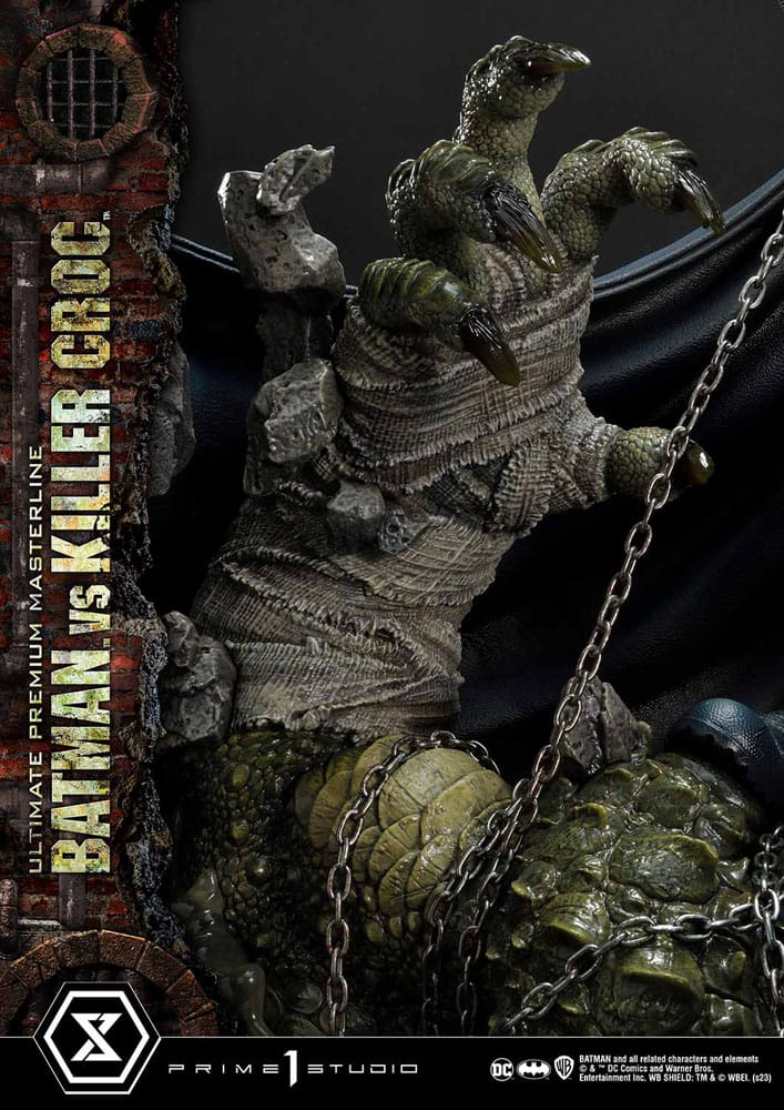 Batman Ultimate Premium Masterline Series Statue Batman Versus Killer Croc Deluxe Version 71 cm