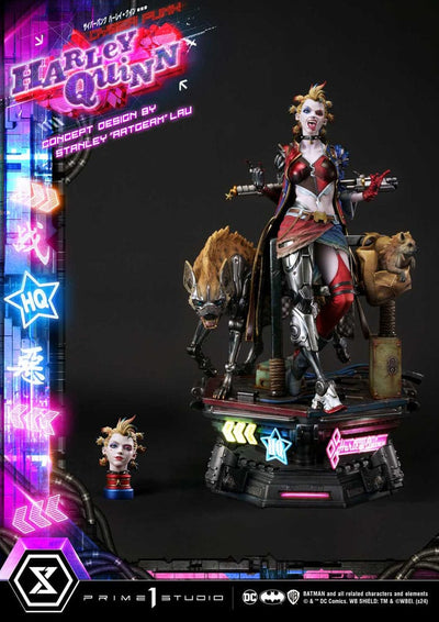 Batman Ultimate Premium Masterline Series Statue Cyberpunk Harley Quinn Deluxe Version 60 cm