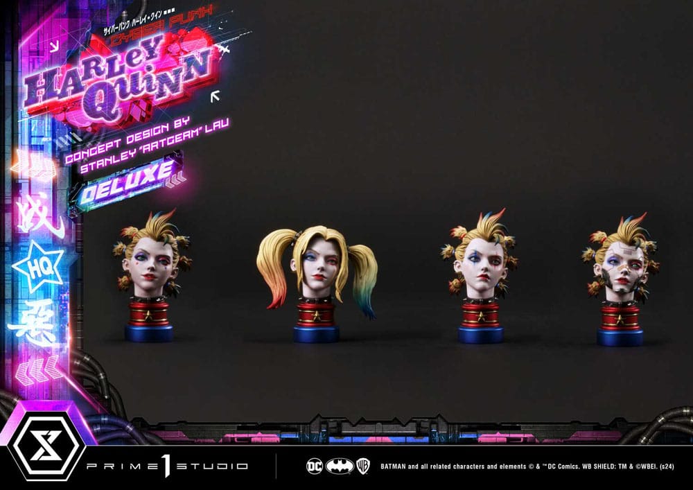 Batman Ultimate Premium Masterline Series Statue Cyberpunk Harley Quinn Deluxe Version 60 cm