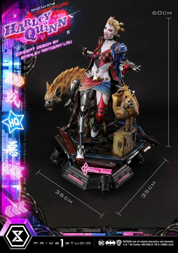 Batman Ultimate Premium Masterline Series Statue Cyberpunk Harley Quinn Deluxe Bonus Version 60 cm