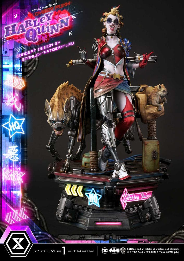 Batman Ultimate Premium Masterline Series Statue Cyberpunk Harley Quinn Deluxe Bonus Version 60 cm