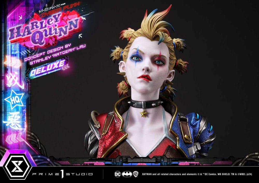 Batman Ultimate Premium Masterline Series Statue Cyberpunk Harley Quinn Deluxe Bonus Version 60 cm