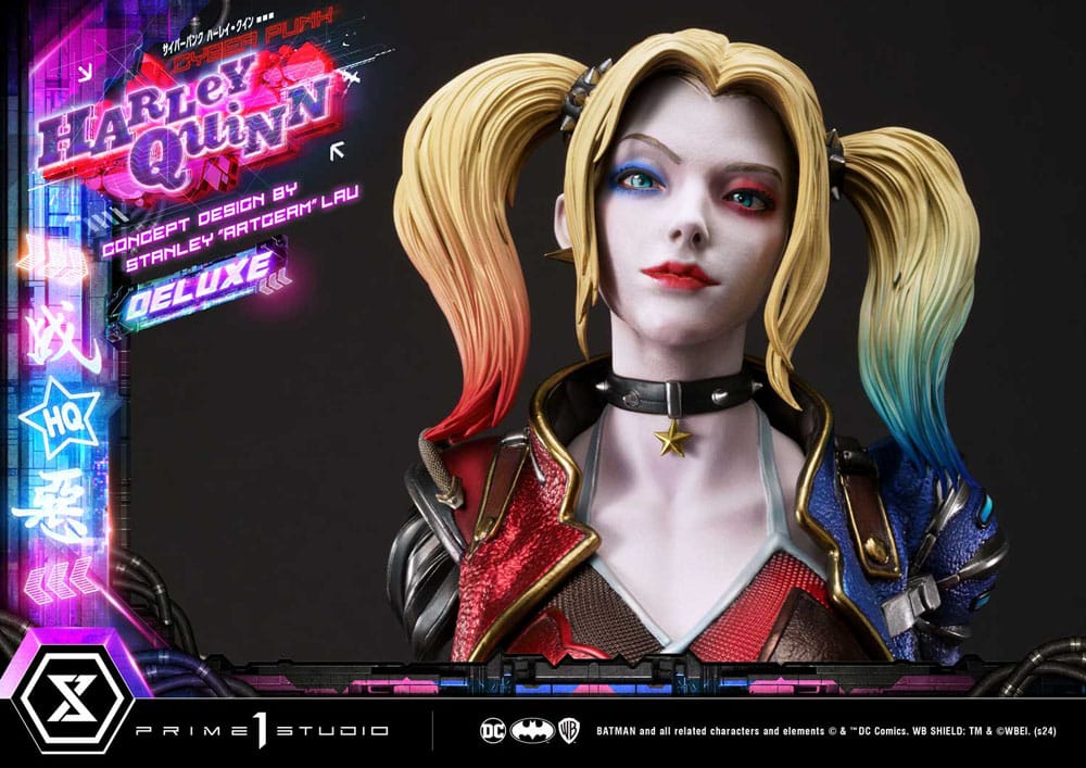 Batman Ultimate Premium Masterline Series Statue Cyberpunk Harley Quinn Deluxe Bonus Version 60 cm