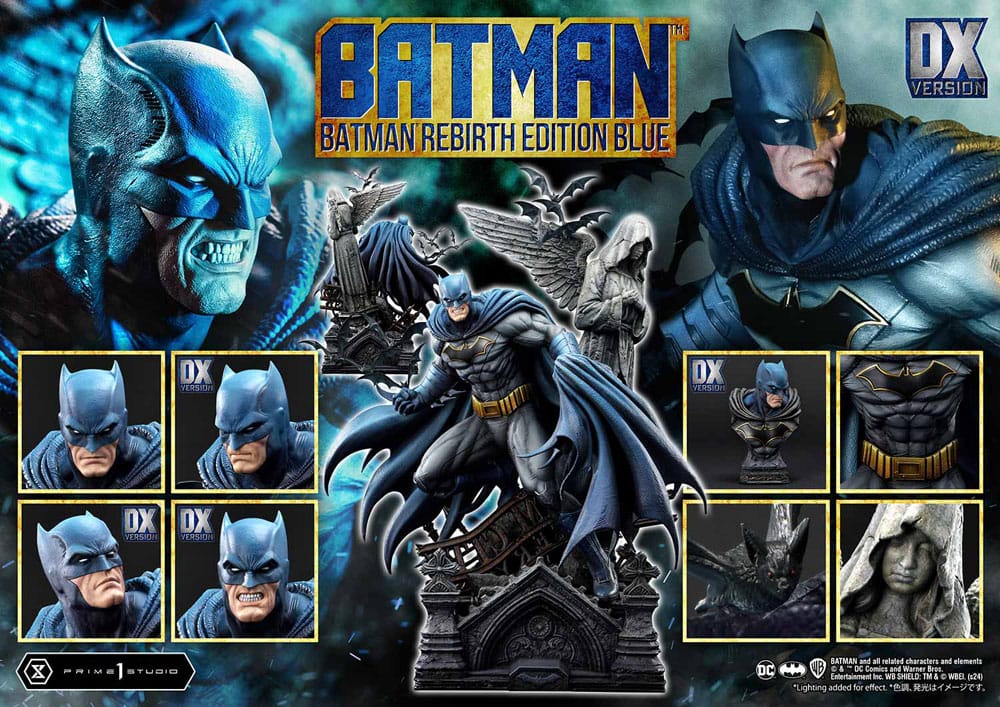 Batman Ultimate Premium Masterline Series Statue 1/4 Batman Rebirth Edition Blue Deluxe Bonus Version 71 cm