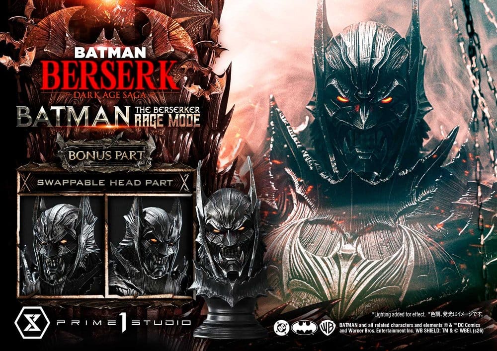 DC Comics Premium Masterline Series Statue 1/4 Batman (Comics) Batman: The Berserker Rage Mode DX Bonus Version 93 cm