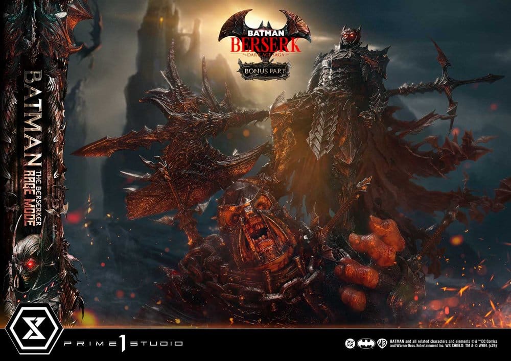 DC Comics Ultimate Premium Masterline Series Statue 1/4 Batman (Comics) Batman: The Berserker Rage Mode DX Bonus Version 93 cm
