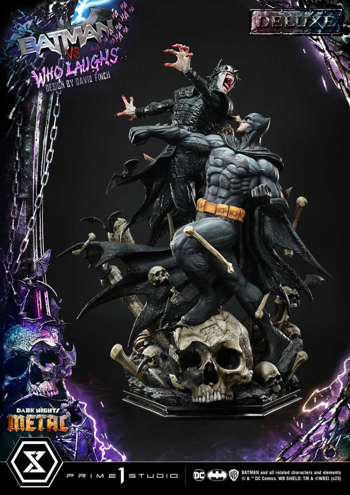 Dark Nights: Metal Ultimate Premium Masterline Series Statue 1/4 Batman VS Batman Who Laughs Deluxe Version 67 cm