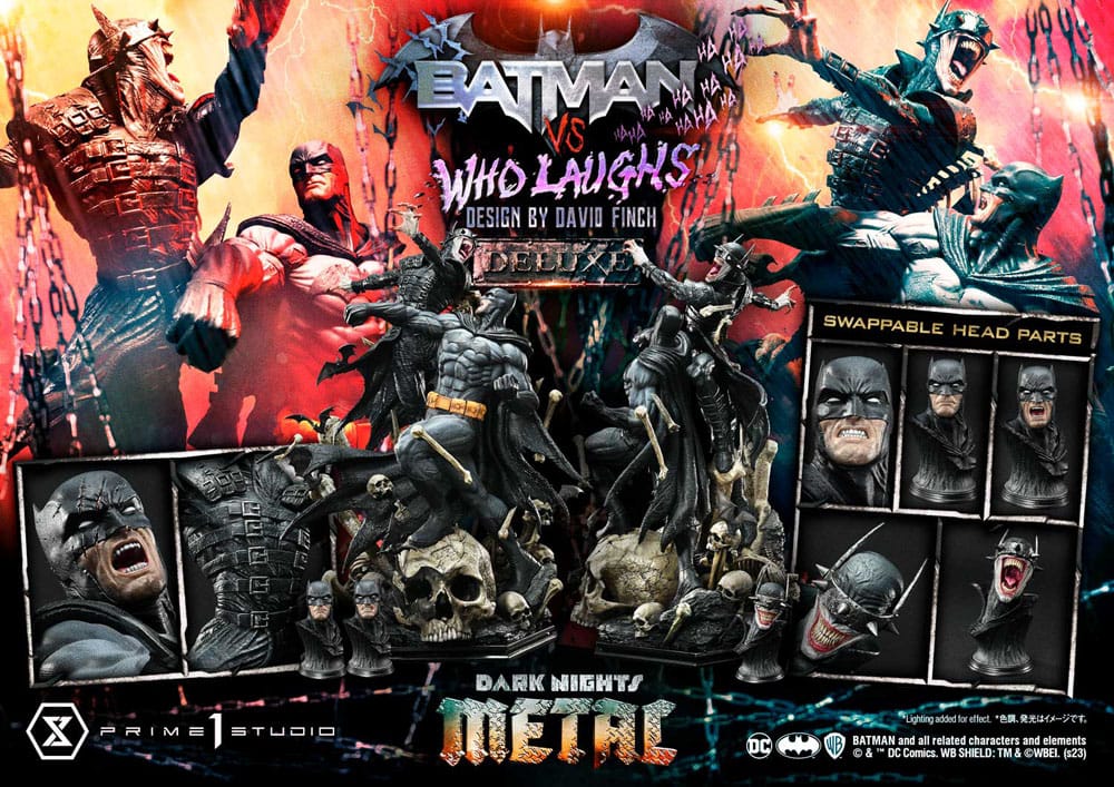 Dark Nights: Metal Ultimate Premium Masterline Series Statue 1/4 Batman VS Batman Who Laughs Deluxe Bonus Version 67 cm