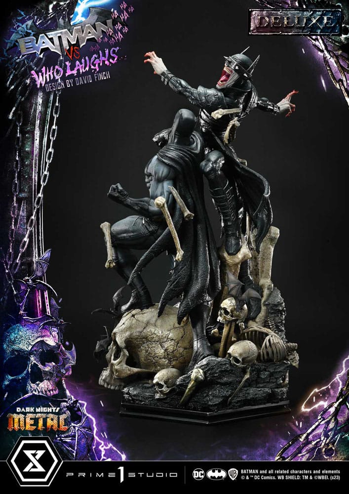 Dark Nights: Metal Ultimate Premium Masterline Series Statue 1/4 Batman VS Batman Who Laughs Deluxe Bonus Version 67 cm