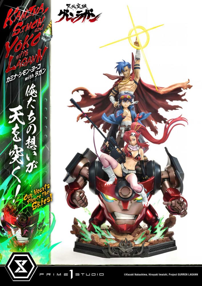 Gurren Lagann Ultimate Premium Masterline Series Statue 1/4 Kamina, Simon &amp; Yoko with Lagann 97 cm