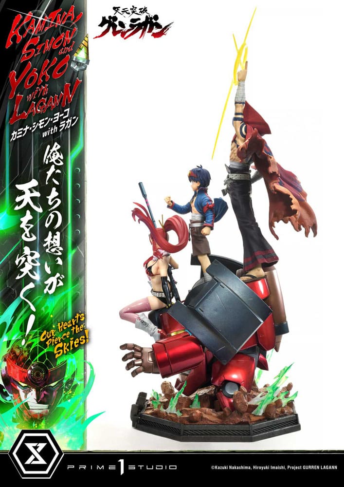 Gurren Lagann Ultimate Premium Masterline Series Statue 1/4 Kamina, Simon &amp; Yoko with Lagann 97 cm