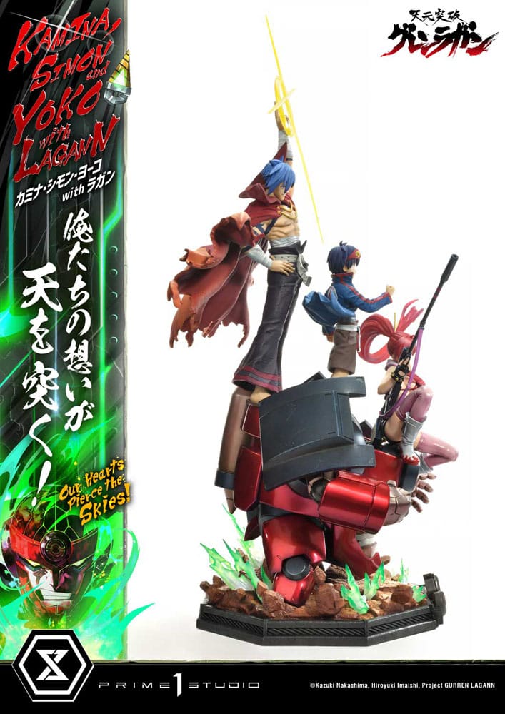 Gurren Lagann Ultimate Premium Masterline Series Statue 1/4 Kamina, Simon &amp; Yoko with Lagann 97 cm