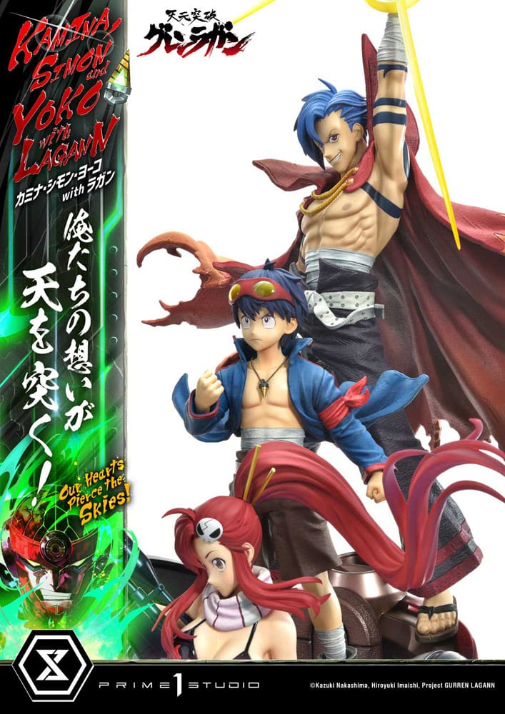 Gurren Lagann Ultimate Premium Masterline Series Statue 1/4 Kamina, Simon &amp; Yoko with Lagann 97 cm