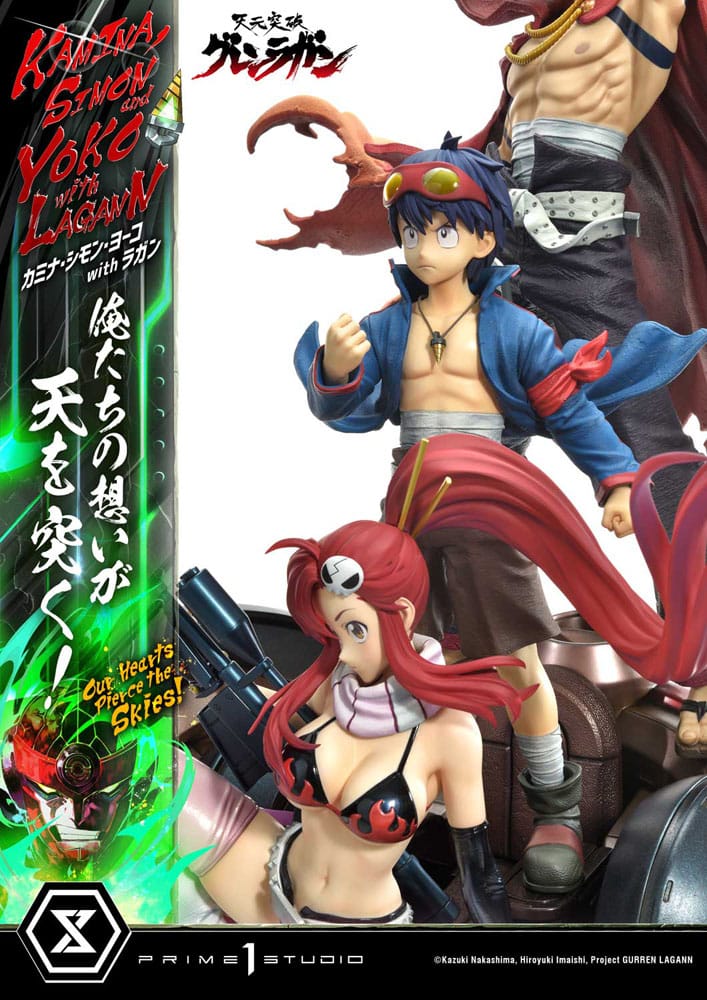 Gurren Lagann Ultimate Premium Masterline Series Statue 1/4 Kamina, Simon &amp; Yoko with Lagann 97 cm