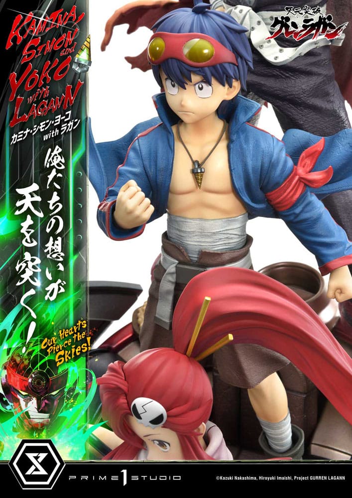 Gurren Lagann Ultimate Premium Masterline Series Statue 1/4 Kamina, Simon &amp; Yoko with Lagann 97 cm