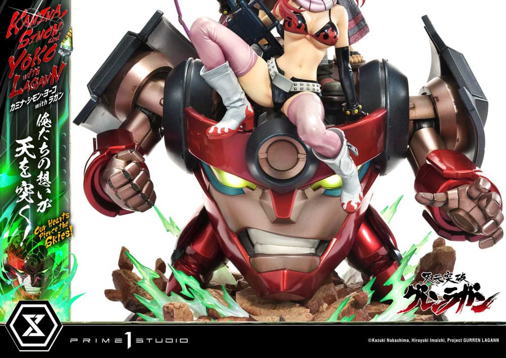 Gurren Lagann Ultimate Premium Masterline Series Statue 1/4 Kamina, Simon &amp; Yoko with Lagann 97 cm