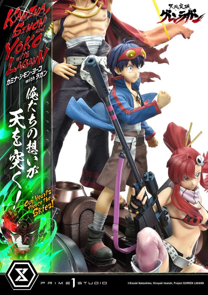 Gurren Lagann Ultimate Premium Masterline Series Statue 1/4 Kamina, Simon & Yoko with Lagann Deluxe Version 97 cm
