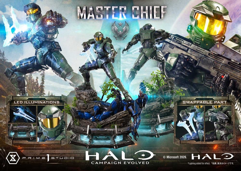 Halo Ultimate Premium Masterline Series Statue 1/4 Campaign Evolved Master Chief Bonus Version 78 cm