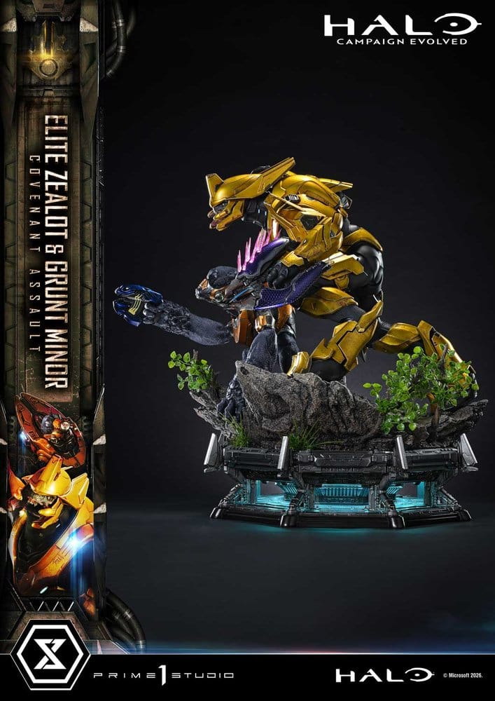 Halo: Campaign Evolved Ultimate Premium Masterline Series Statue 1/4 Elite Zealot & Grunt Minor: Covenant Assault 81 cm