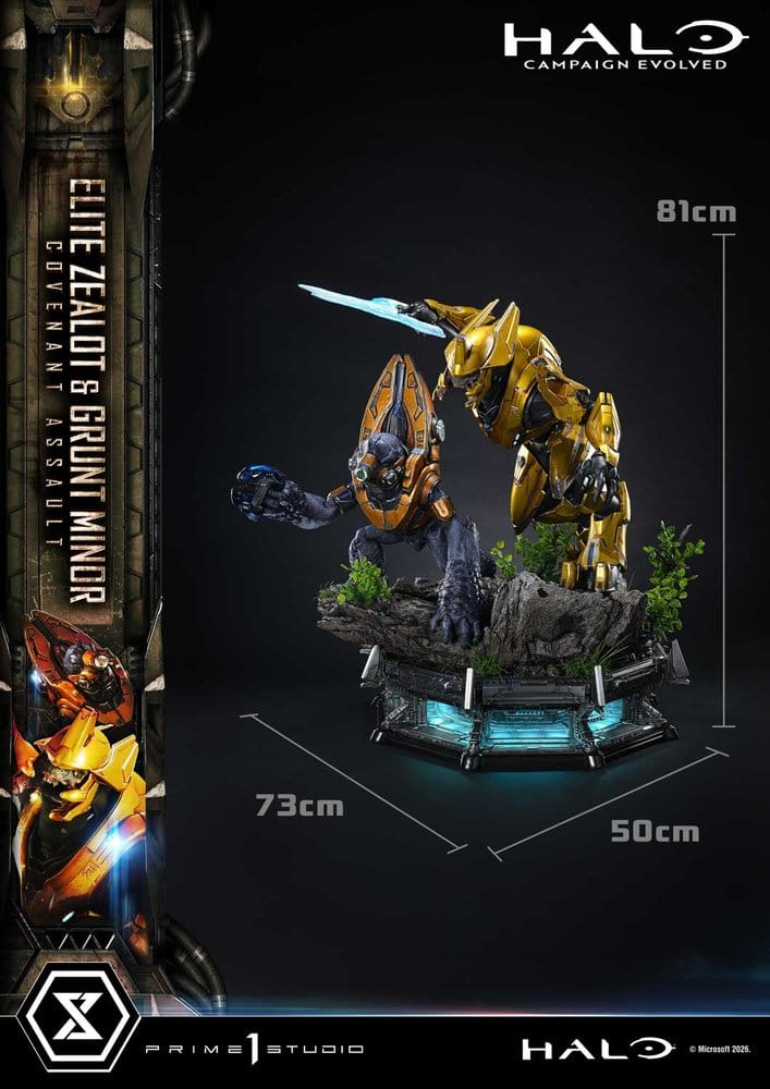 Halo: Campaign Evolved Ultimate Premium Masterline Series Statue 1/4 Elite Zealot & Grunt Minor: Covenant Assault Bonus Version 81 cm