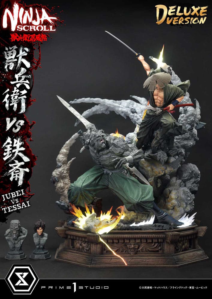 Ninja Scroll Ultimate Premium Masterline Series Statue 1/4 Jubei Versus Tessai Deluxe Version 101 cm