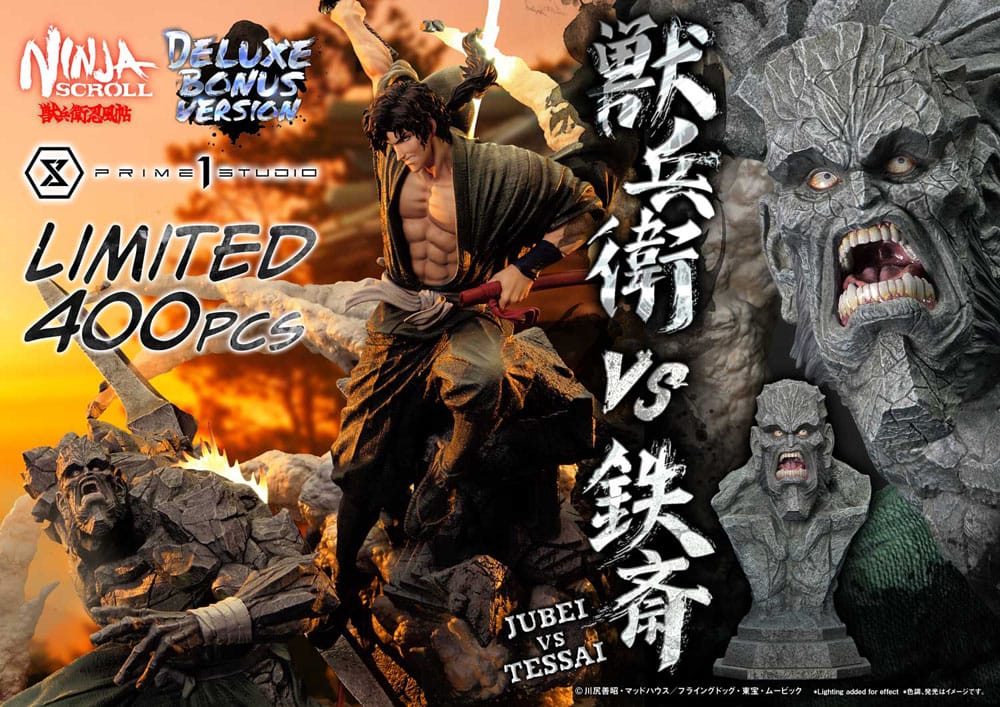 Ninja Scroll Ultimate Premium Masterline Series Statue 1/4 Jubei Versus Tessai Deluxe Bonus Version 101 cm