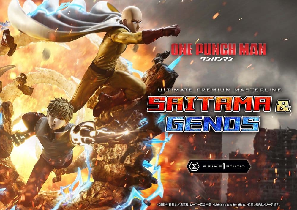 One-Punch Man Ultimate Premium Masterline Series Statue 1/4 Saitama & Genos 73 cm