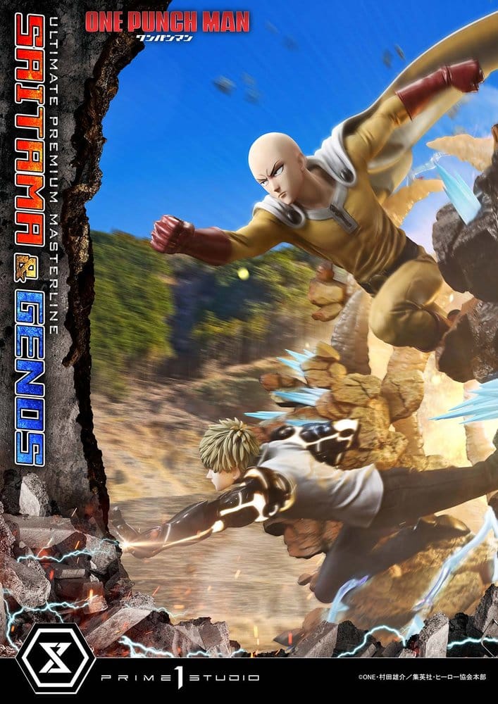 One-Punch Man Ultimate Premium Masterline Series Statue 1/4 Saitama & Genos 73 cm