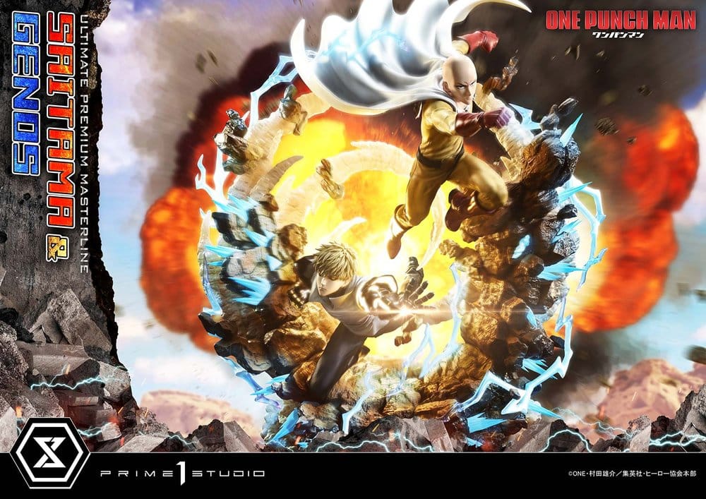 One-Punch Man Ultimate Premium Masterline Series Statue 1/4 Saitama & Genos 73 cm