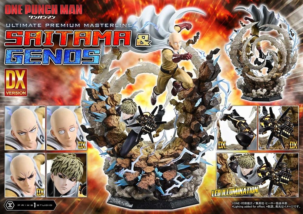 One-Punch Man Premium Masterline Series Statue 1/4 Saitama & Genos Deluxe Version 73 cm