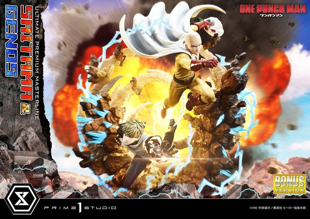 One-Punch Man Premium Masterline Series Statue 1/4 Saitama & Genos DX Bonus Version 73 cm