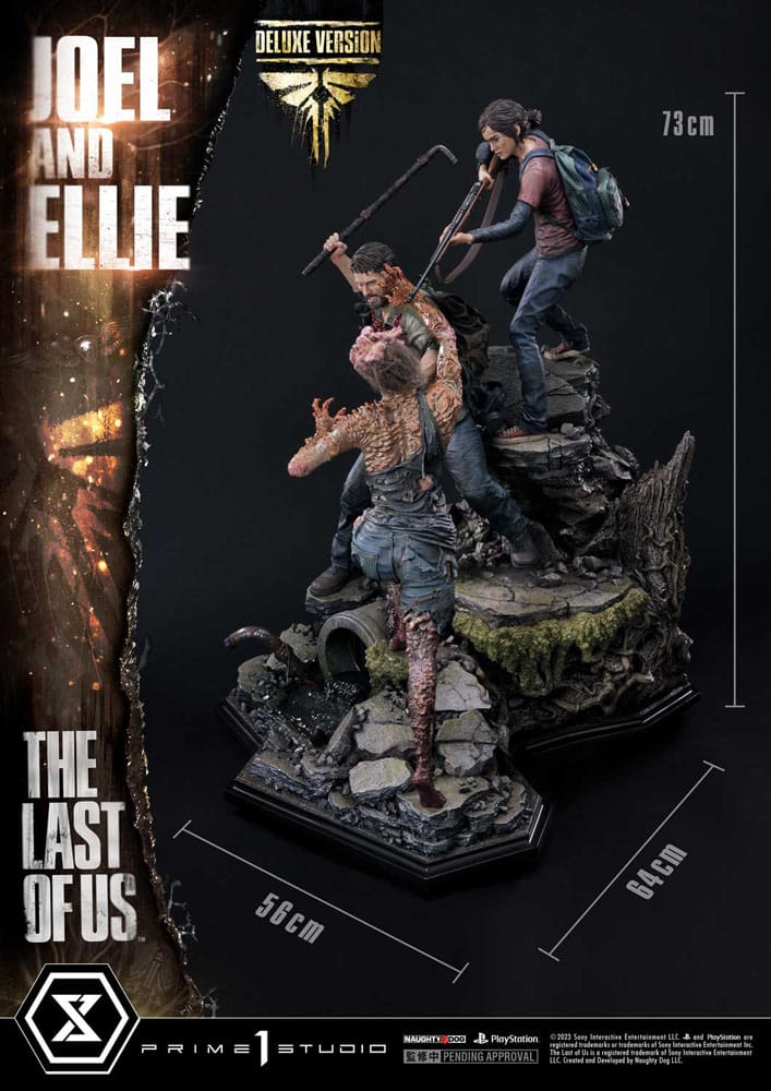 The Last of Us Part I Ultimate Premium Masterline Series Statue Joel & Ellie Deluxe Bonus Version (The Last of Us Part I) 73 cm