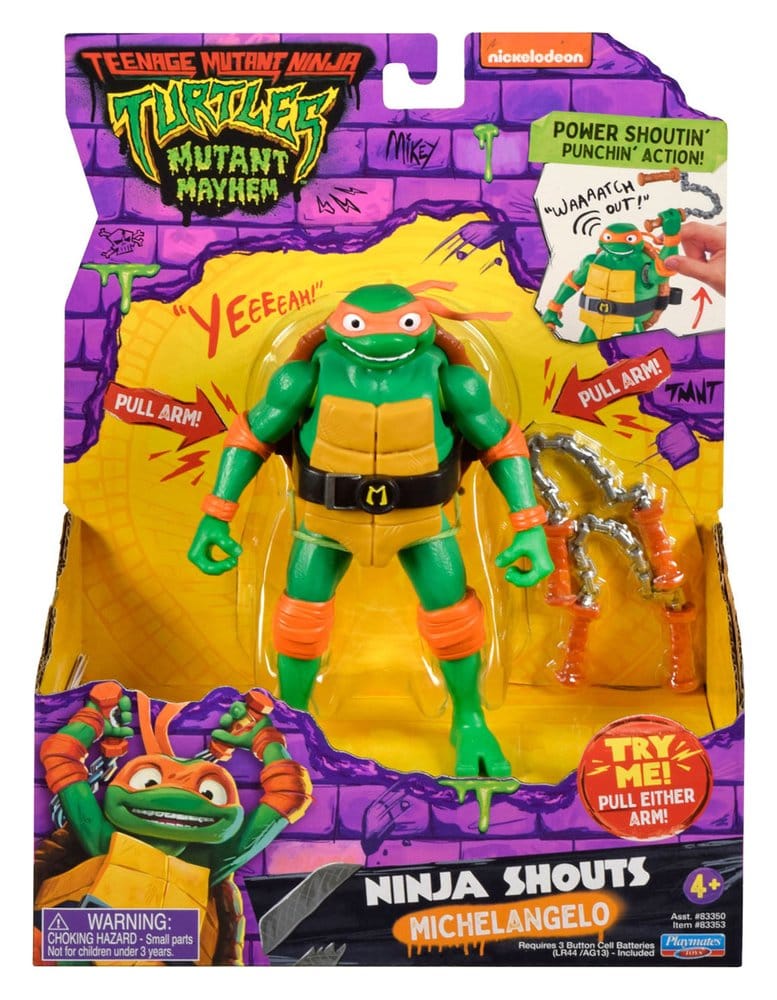 Teenage Mutant Ninja Turtles: Mutant Mayhem Ninja Shouts Action Figure Michelangelo