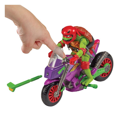 Tales of the Teenage Mutant Ninja Turtles Action Figure with Vehicle Raphael &amp; Purple Dragon 12 cm