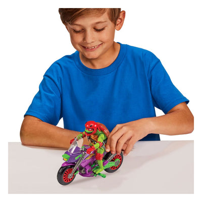 Tales of the Teenage Mutant Ninja Turtles Action Figure with Vehicle Raphael &amp; Purple Dragon 12 cm