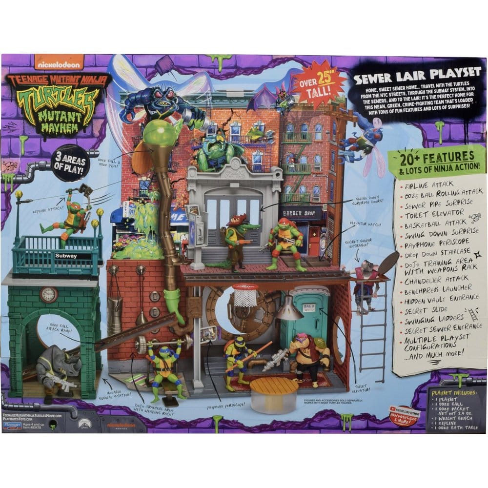 Teenage Mutant Ninja Turtles: Mutant Mayhem Playset Sewer Lair New Version