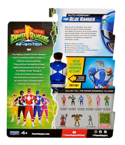 Mighty Morphin Blue Ranger Power Rangers Action Figure Auto-Morphin 12 cm