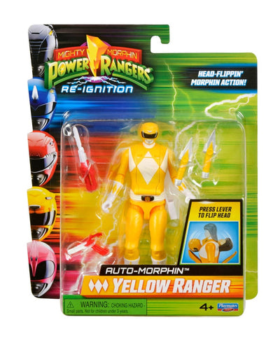 Mighty Morphin Power Rangers Action Figure Auto-Morphin Yellow Ranger 12 cm