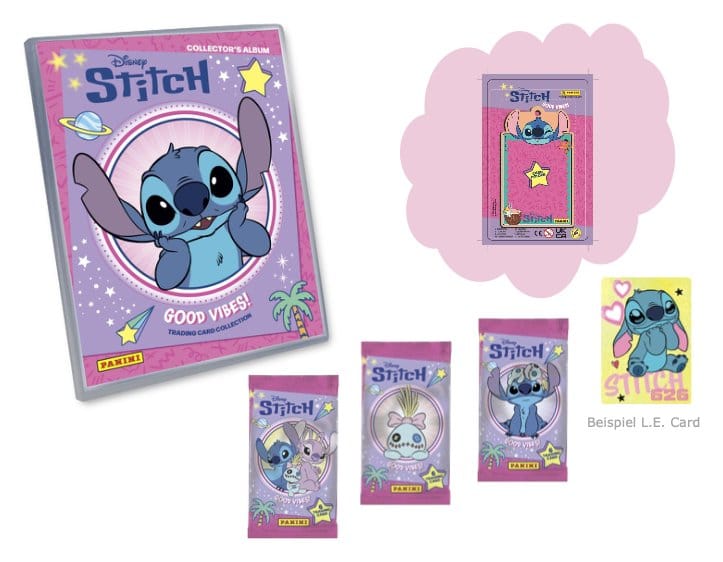 Stitch Trading Cards Good Vibes Starter Pack with Card Holder *German Version*
