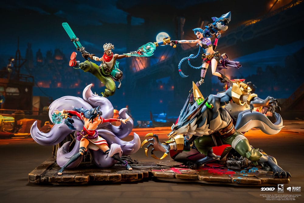 League of Legends Statue 1/10 2XKO Jinx & Warwick Diorama 37 cm