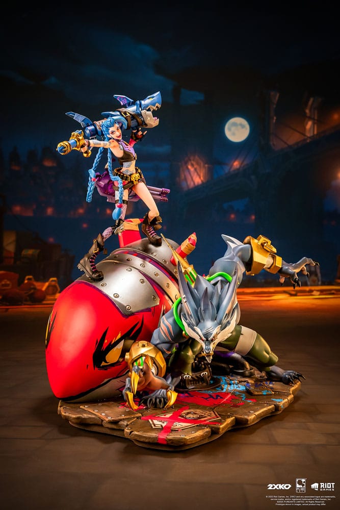League of Legends Statue 1/10 2XKO Jinx & Warwick Diorama 37 cm