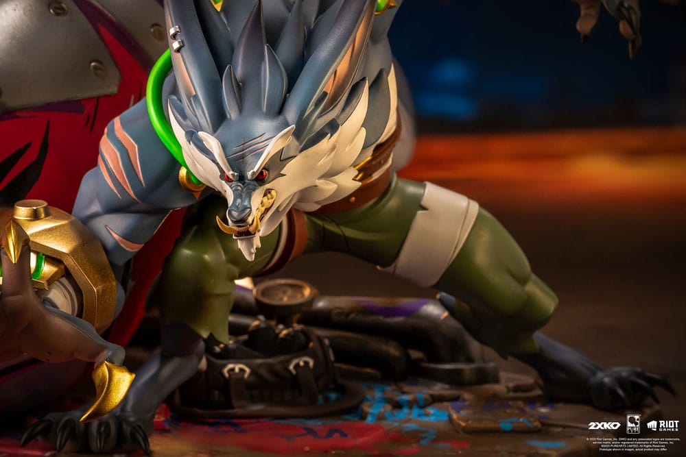 League of Legends Statue 1/10 2XKO Jinx &amp; Warwick Diorama 37 cm