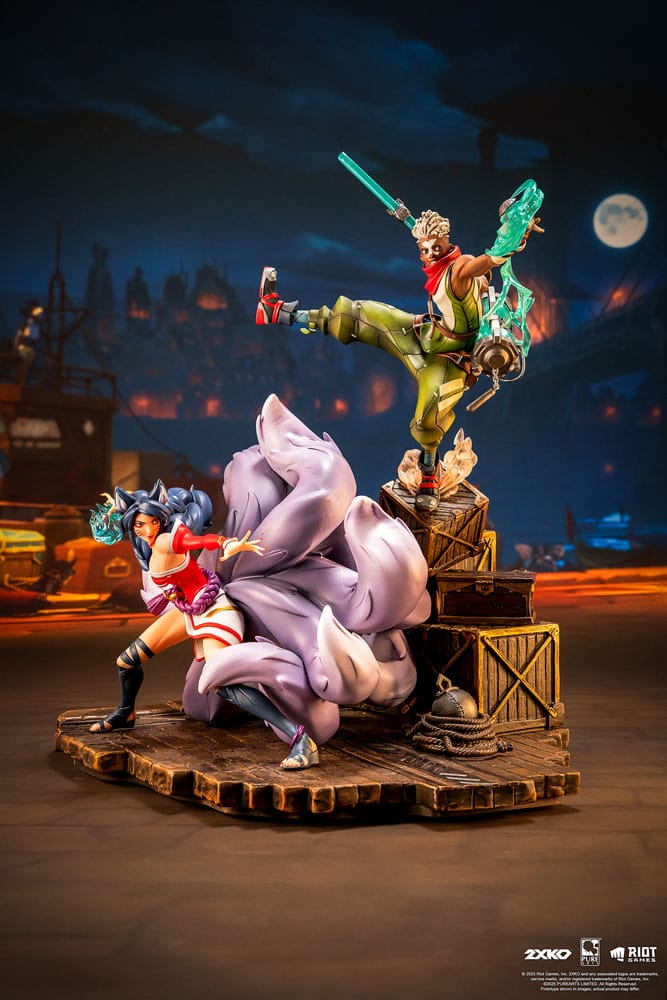 League of Legends Statue 1/10 2XKO Ekko &amp; Ahri Diorama 30 cm