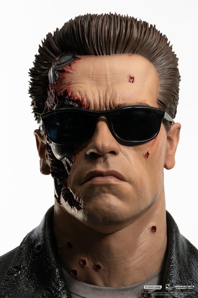 Terminator 2 Replik 1/1 T-800 Model 101 Battle Damaged Art Mask 47 cm