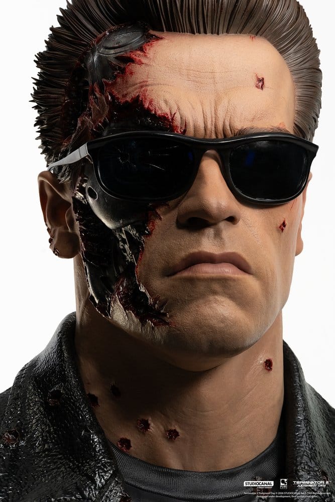 Terminator 2 Replik 1/1 T-800 Model 101 Battle Damaged Art Mask 47 cm