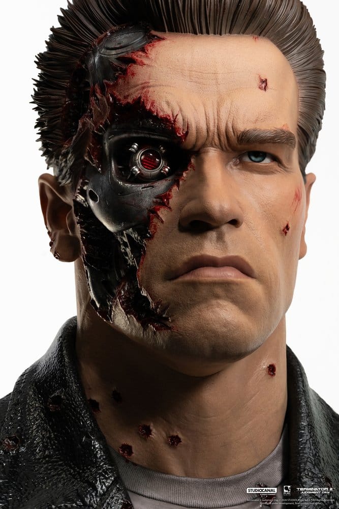Terminator 2 Replik 1/1 T-800 Model 101 Battle Damaged Art Mask 47 cm