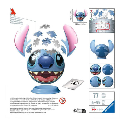 Lilo & Stitch 3D Puzzle Ball with Ears Stitch (77 pieces)