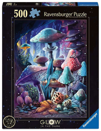 Ravensburger Glow-in-the-Dark Jigsaw Puzzle Moonlight Mushrooms (500 pieces)