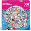 Hello Kitty and Friends Round Jigsaw Puzzle (500 pieces)