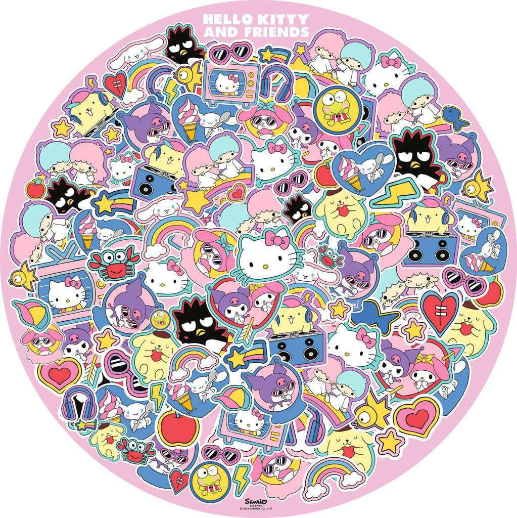 Hello Kitty and Friends Round Jigsaw Puzzle (500 pieces)